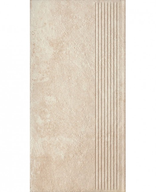 Клинкерные ступени с насечками плиткой для крыльца улицы Paradyz, «Scandiano Beige R60»     