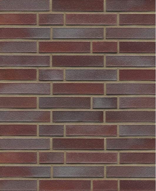 Клинкерный кирпич WesterWalder Klinker, «Violettblau Geflammt Glatt (WK 10 - 40/LF mm)»  